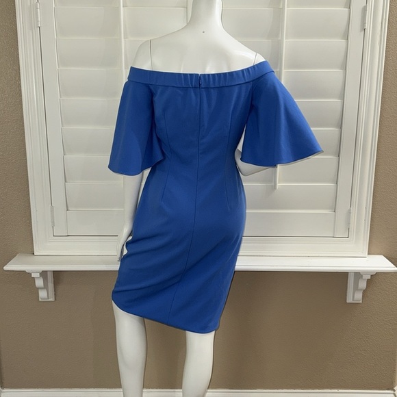Eliza J Off-the-Shoulder Bell Sleeve Sheath Dress - Picture 6 of 12